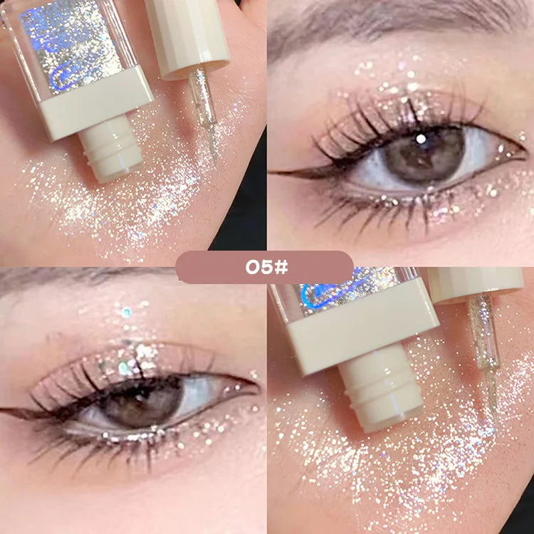 Gege Bear Liquid Eye Shadow Pearlescent Sequins Glitter Powder Silkworm Eye Shadow Brightening Liquid