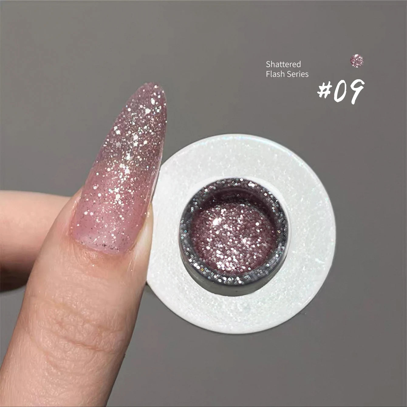 MIANEL 12ML Rock Sugar Crushed Diamond Gel Nail Polish Pink Glitter Nail Polish Top Selling Pink Nails Summer Nails 1-12pcs