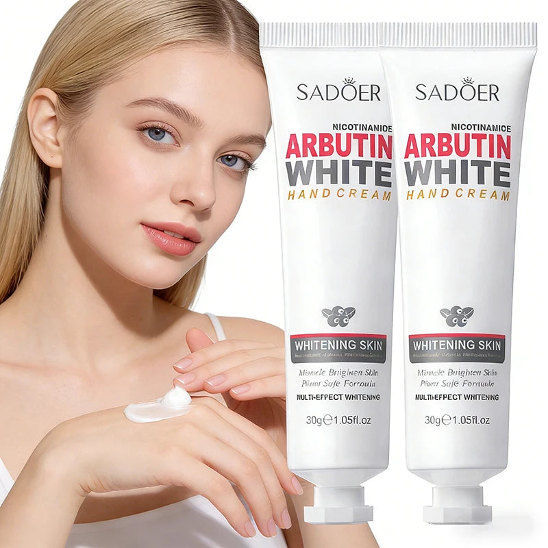 1/2pcs SADOER Niacinamide Arbutin Hand Cream Moisturizing Non Greasy Nourishing Anti Dry Crack Hydrating Hands Skin Care