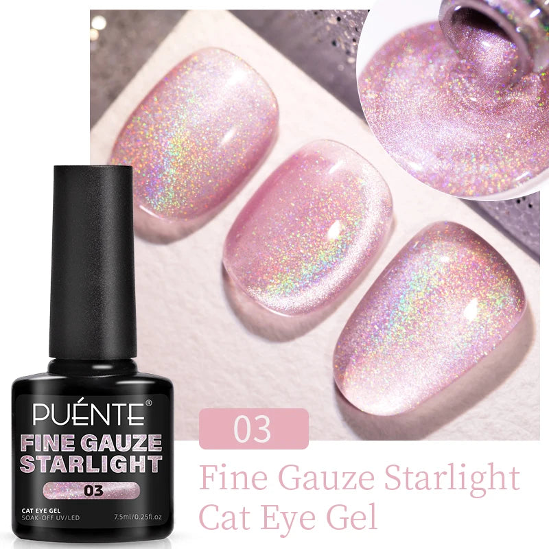 7.5ML Green Crystal Cat Magnetic Gel Nail Polish Shiny Green Glitter Cat Eye Gel For Manicure Soak Off UV Nail Art Varnish