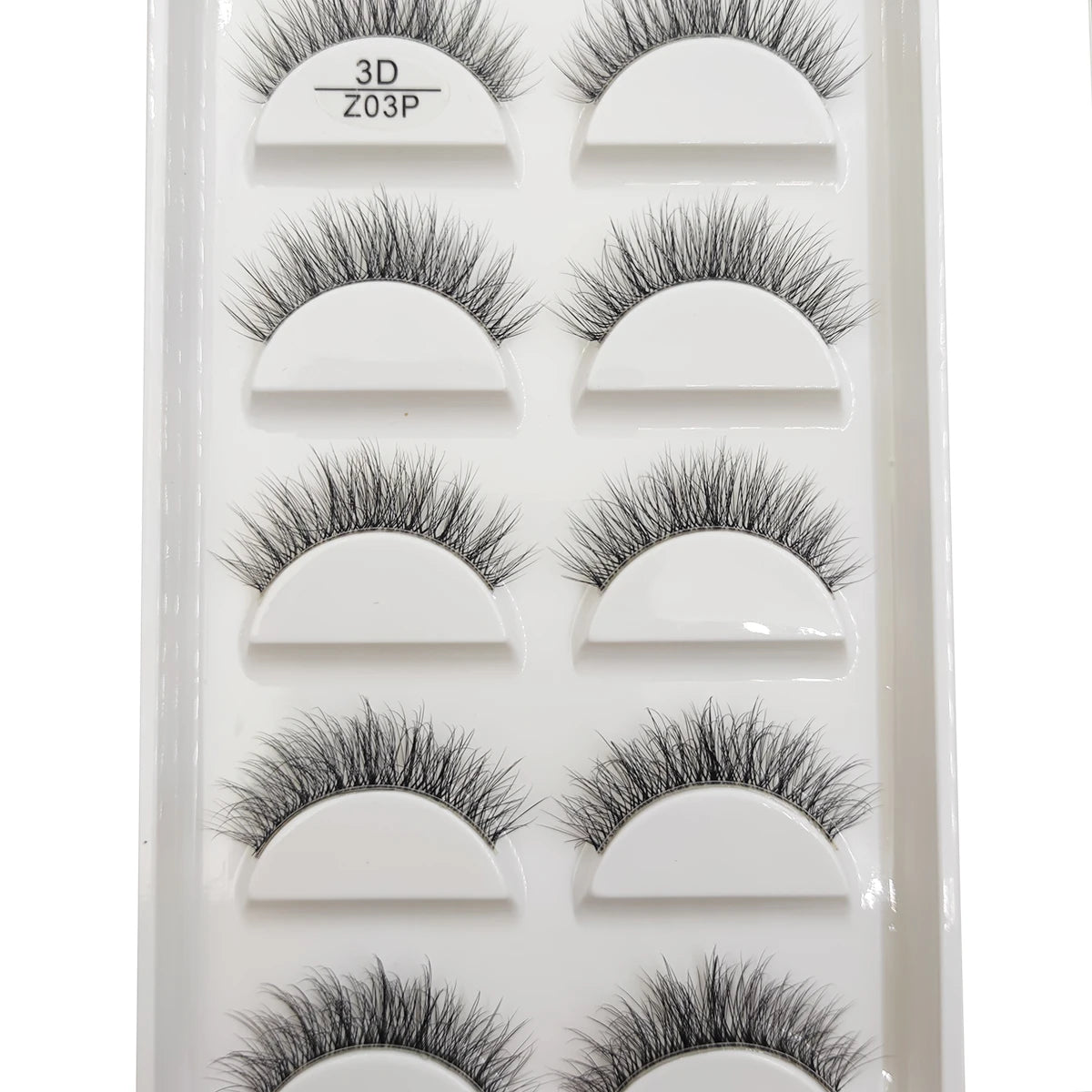 Transparent 3D Mink Eyelashes, Natural Clear False Eye Lashes, Soft Invisible Eyelash, Wispy Makeup Faux Cils, H13 X08, 5 Pairs