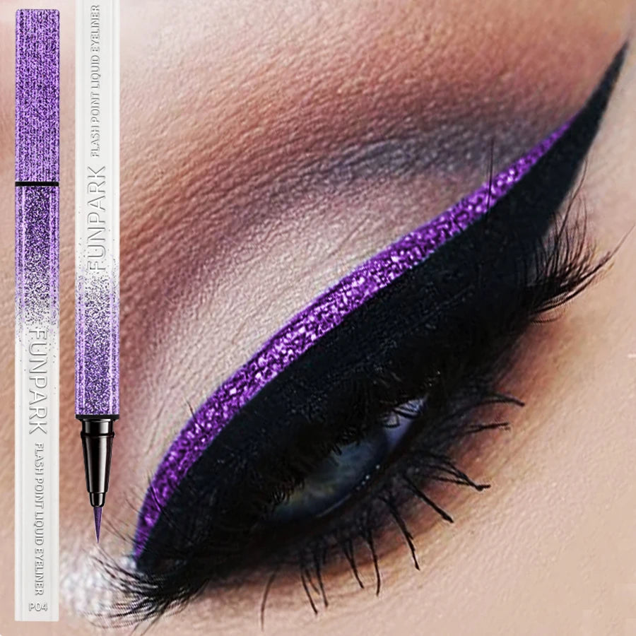 1PC New Purple Fine Liquid Eyeliner Waterproof Long Lasting Eye Pen Waterproof Quick-drying Korean Makeup  Products Beauty Matte