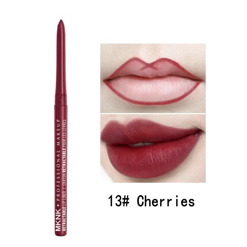 Auto Rotating Eyeliner Gel Pencil &Lip Liner,Easy to Color High Pigment Eye Makeup Pen,Waterproof Long Smudge Resistant Cosmetic