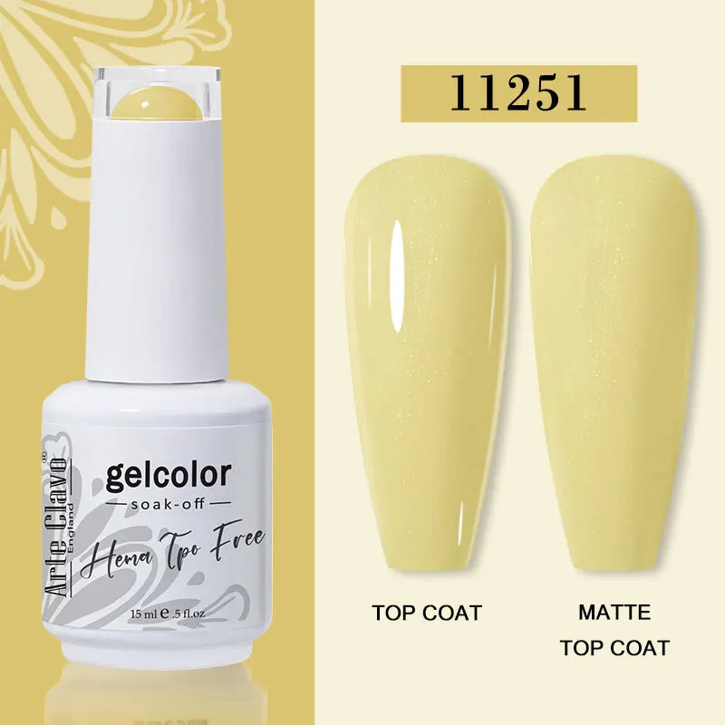 Arte Clavo 116Colors Gel Nail Polish 15ml Colorful Gel Semi Permanent Soak Off UV Gel Nail Art DIY Design Varnishe Nail Supplies