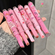 Gege Bear Garden Pink Rabbit Jelly Lip Gloss Solid Lip Glaze Mirror Glass Water Light Heart Shape Lipstick Korean Lip Tint