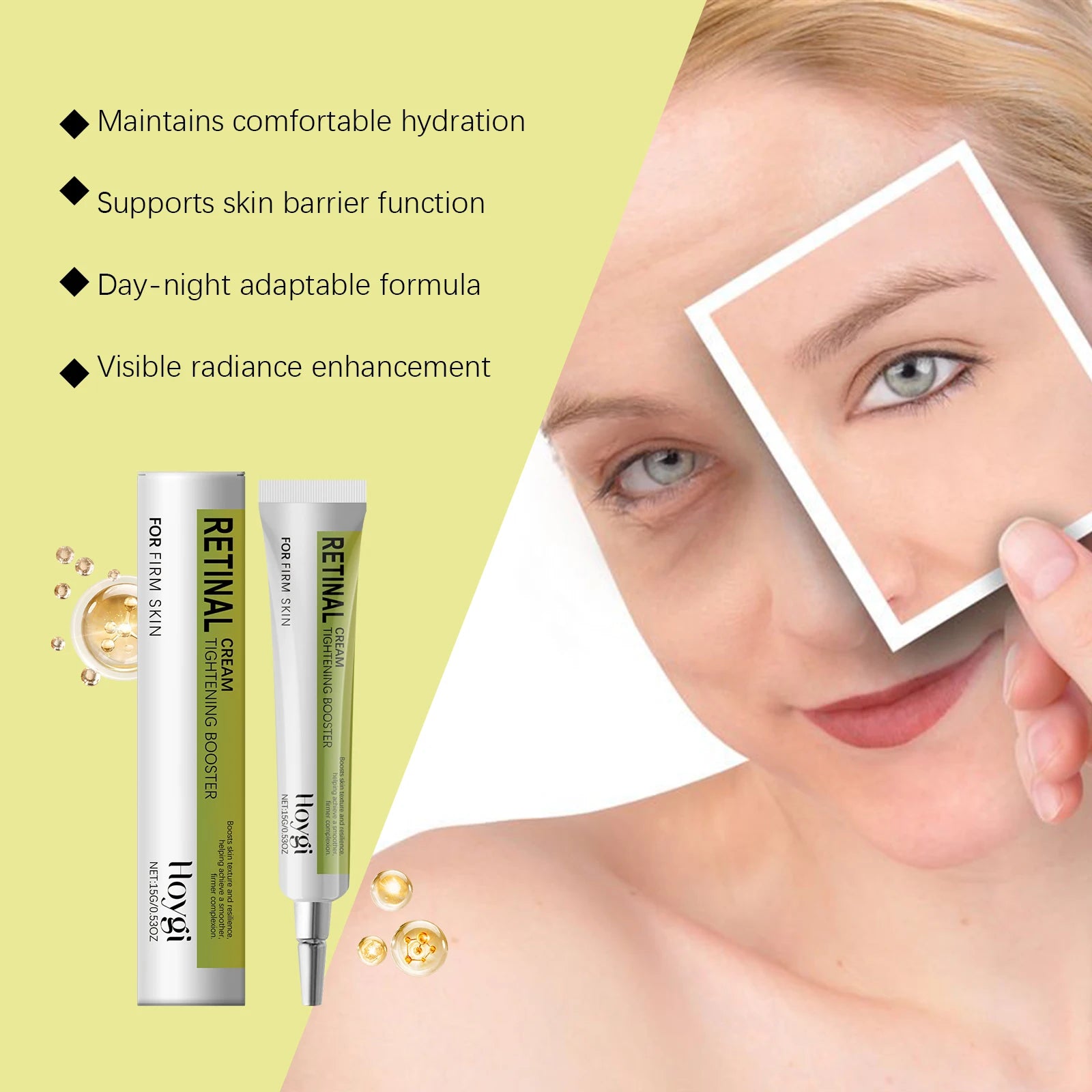  Retinol Eye Cream Anti Aging Firming Fine Line Gentle Formula Repair Moisturizing Brighten Tighten Smoothing Texture Hydrating