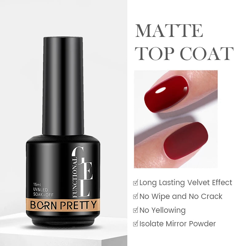 BORN PRETTY 15ml Red Cat Magnetic Gel Nail Polish Gold Glitter Shine Soak Off UV Gel Nail Art Varnish NailSupplies