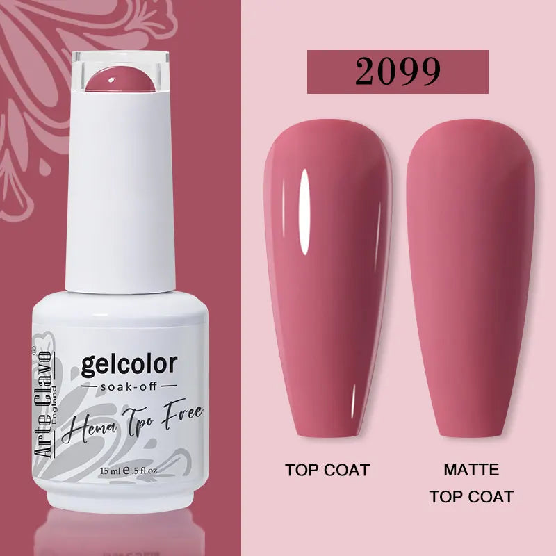 Arte Clavo 116Colors Gel Nail Polish 15ml Colorful Gel Semi Permanent Soak Off UV Gel Nail Art DIY Design Varnishe Nail Supplies