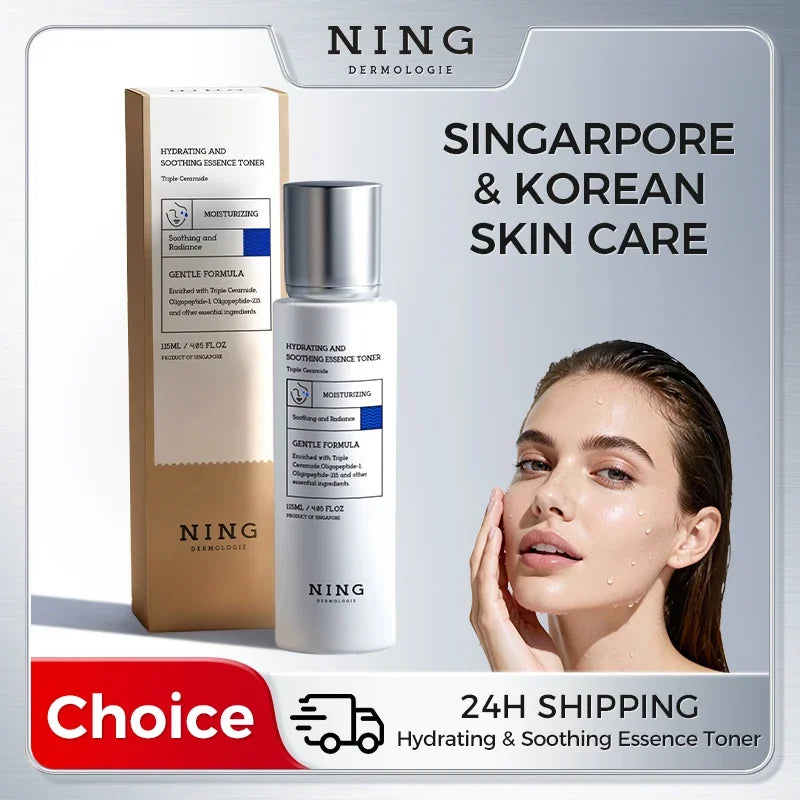 115ml Hydrating Essence Toner with Collagen, Hyaluronic Acid & Peptides – Moisturizing & Skin Calming Formula