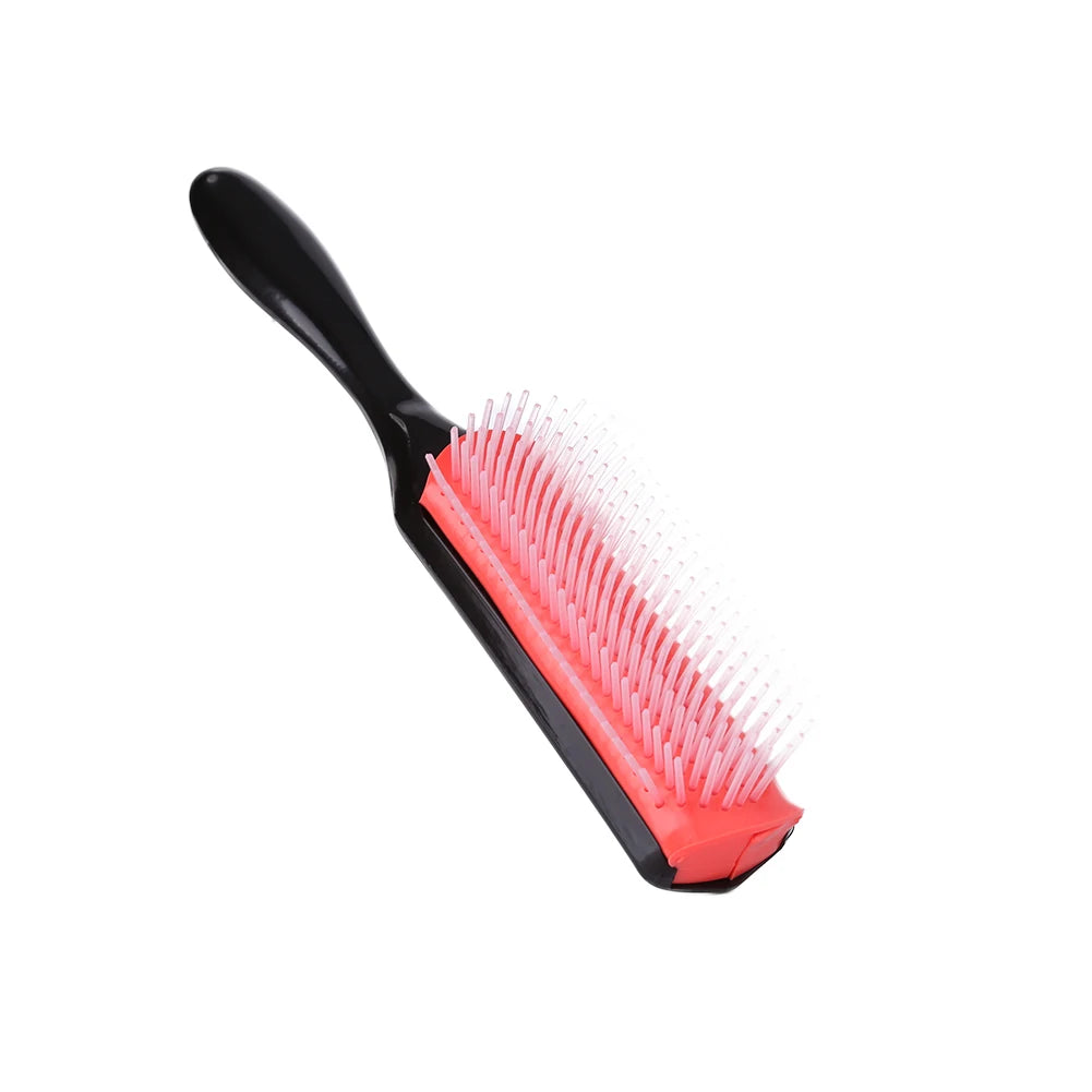 9-Rows Detangling Hair Brush Denman Detangler Hairbrush Scalp Massager Straight Curly Wet Removable DIY Hair Comb Brush