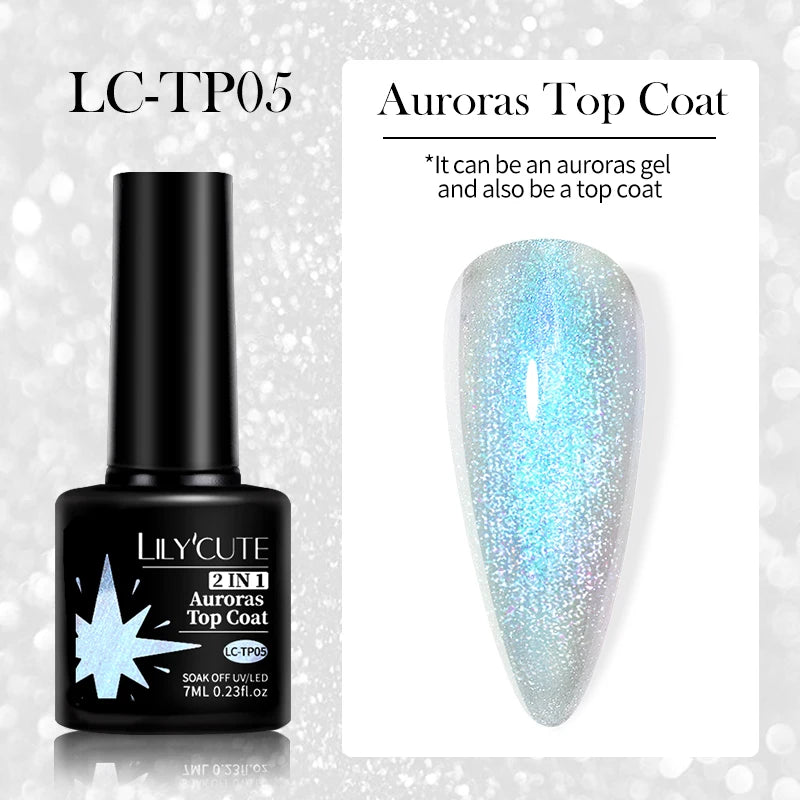 LILYCUTE 7ml 9D Black Crystal Cat Magnetic Gel Nail Polish Laser Silver Glitter Semi Permanent Manicure For Nail Art Gel Varnish