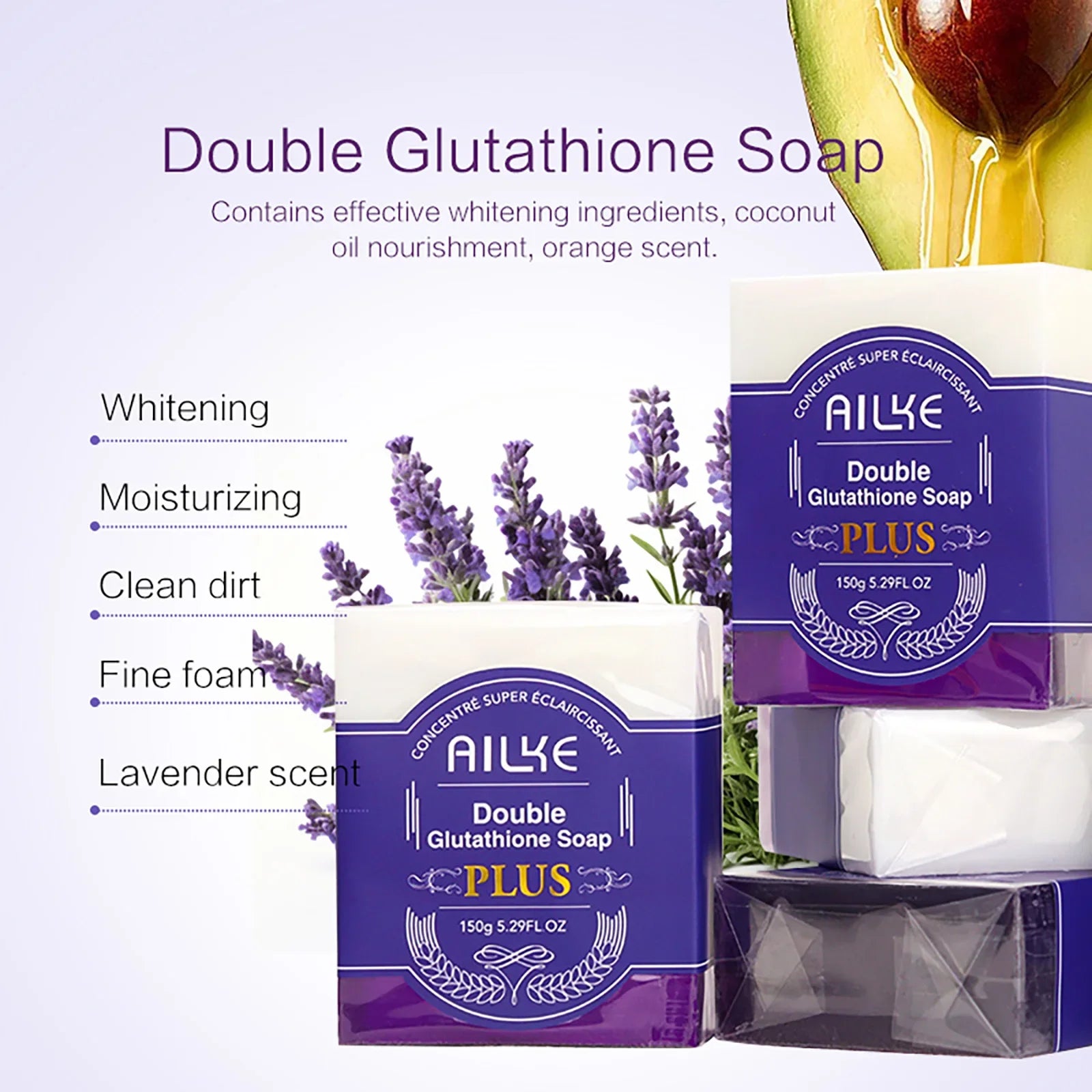 AILKE Anti Spots, Smooth Skin Soap, Scented Bar, For Black Skin, Dark Skin, Caramel Skin, Brightening, Whitening,for face & body