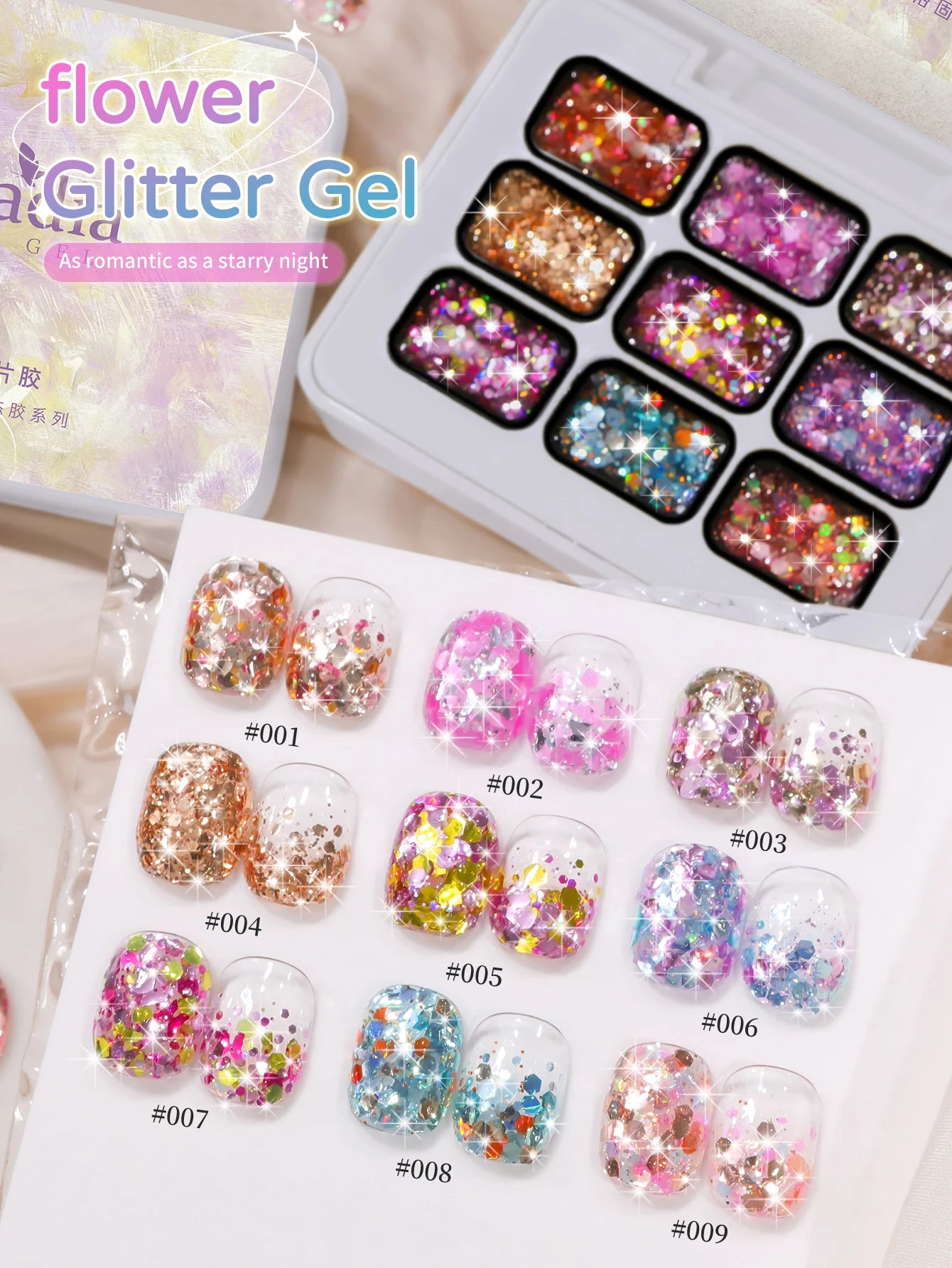 9 Colors Patting Glue Smudge Canned High Saturation Popular Semi-Solid Nail Polish Glue Nail Salon Special