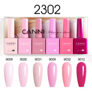 6pcs*9ml HEMA TPO FREE Nail Gel Polish CANNI Semi Permanent Jelly Pink Nude Color Gel Varnish Great Coverage UV LED Lacquer