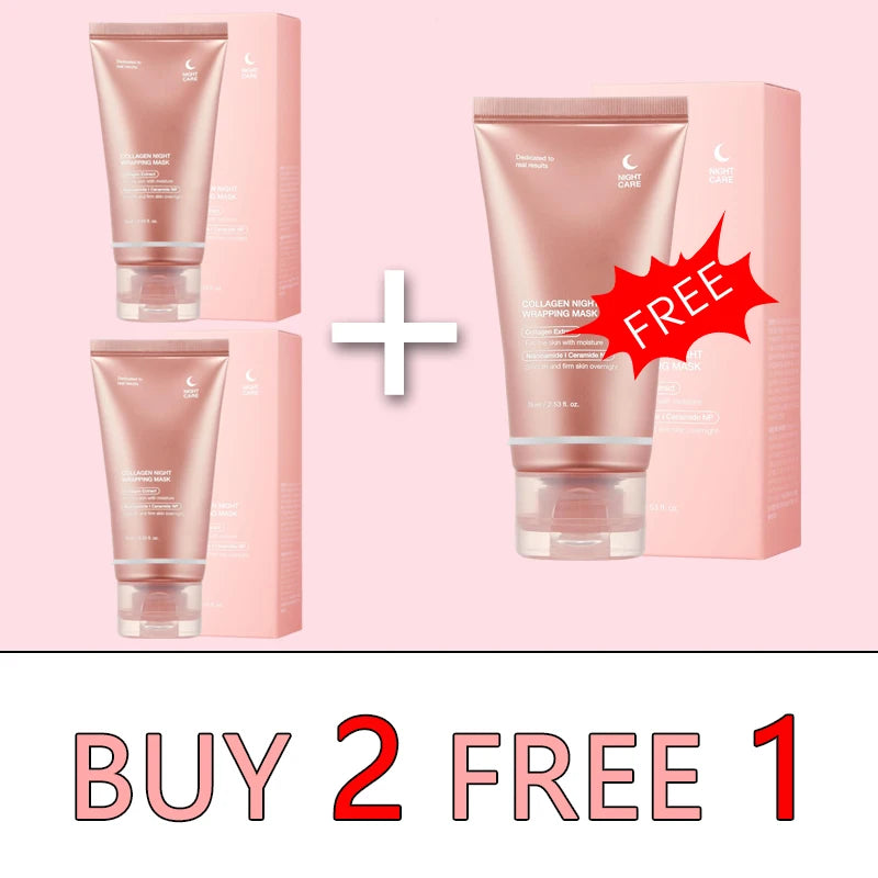 75ML PDRN Wrapping Face Mask Overnight Caffeine Collagen Peel Off Facial Mask Firming Hydration Glass Skin Korean Skin Care
