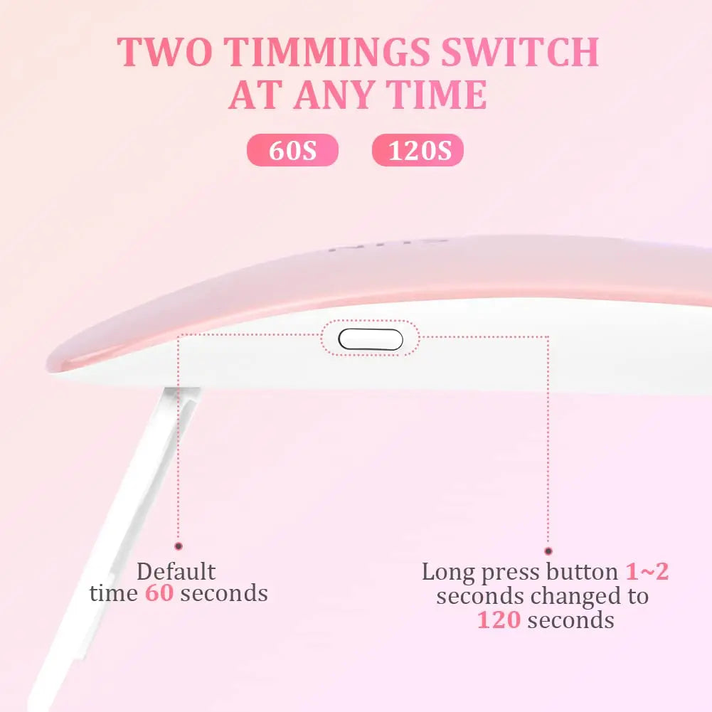 Nail Lamp Foldable 6W UV Led Lamp For Nails Machine UV Leds Gel Quick Drying Dryer Lamp Manicure Tool Professional Equipment