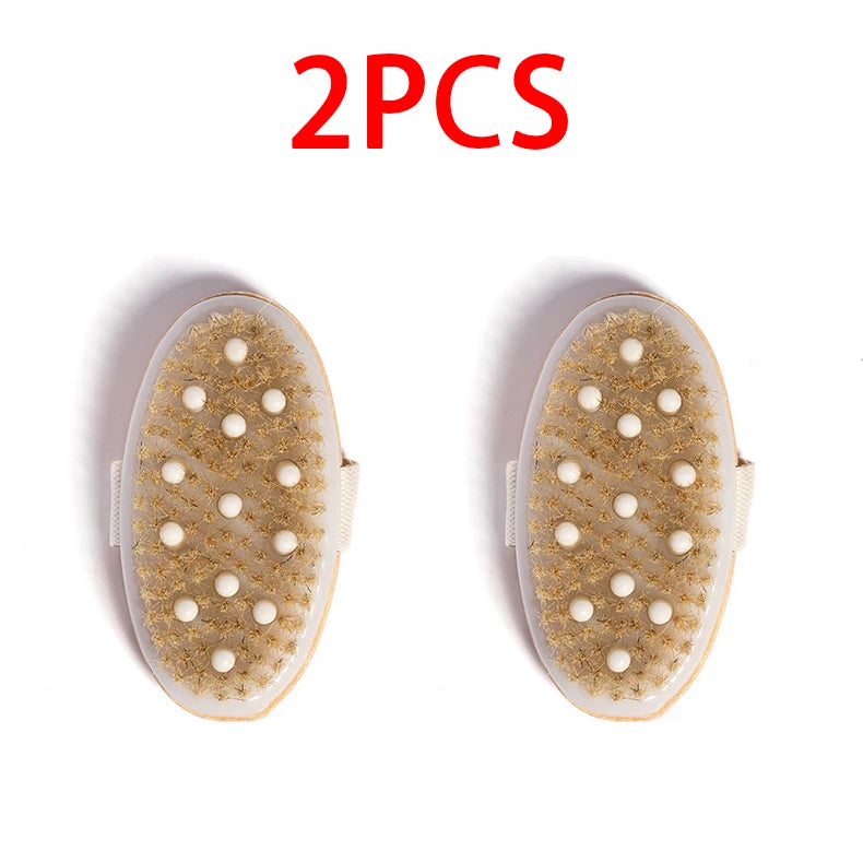 Shower Brush for The Back Handheld Dry Brushing Body Exfoliating Brush Bathroom Cellulite Back Bath Massage  Brush