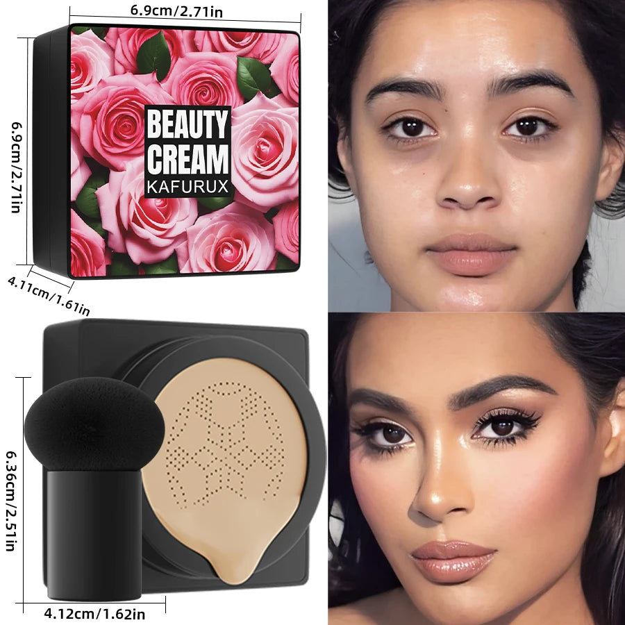 5 Colors Magic Foundation Mushroom Head Air Cushion 1PC CC Cream Concealer Moisturizing Waterproof Foundation Base Makeup Gifts