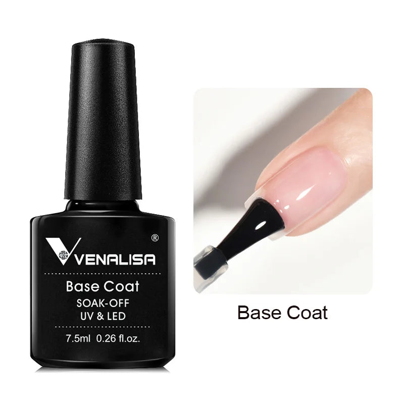 VENALISA Reinforce Thick Base Nail Gel Polish Tempered Nowipe Semi Permanent Gellack 7.5ml Soak off UV LED Organic Gel Varnish