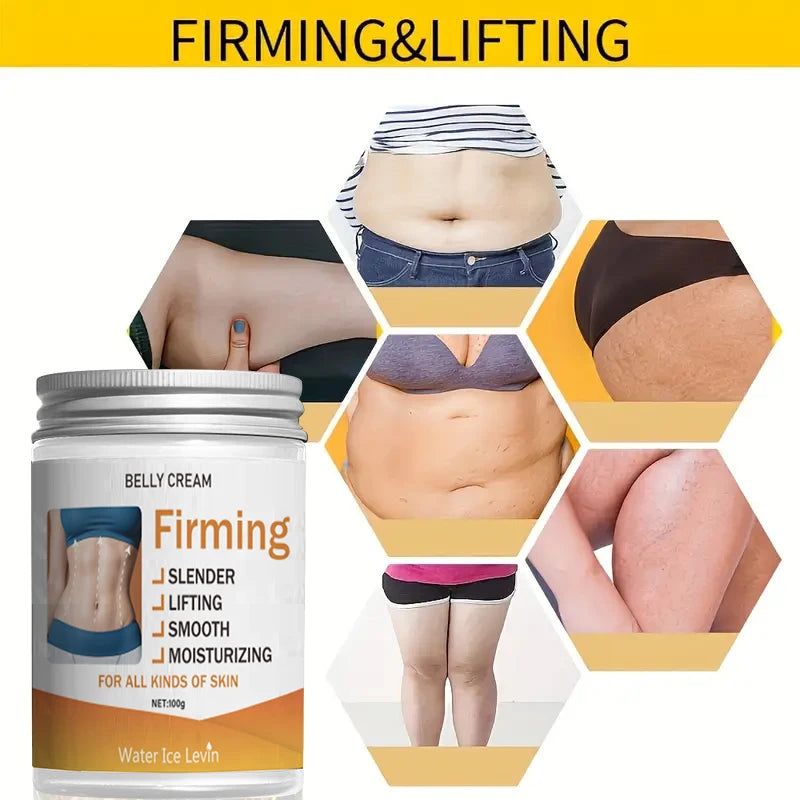 Unisex Firming Abdominal Cream, Unscented Moisturizing Cream, Hyaluronic Acid, Shea Butter, Suitable for All Skin Types, Firming and Lifting Body Lotion, Suitable for Buttocks, Thighs, and Arms