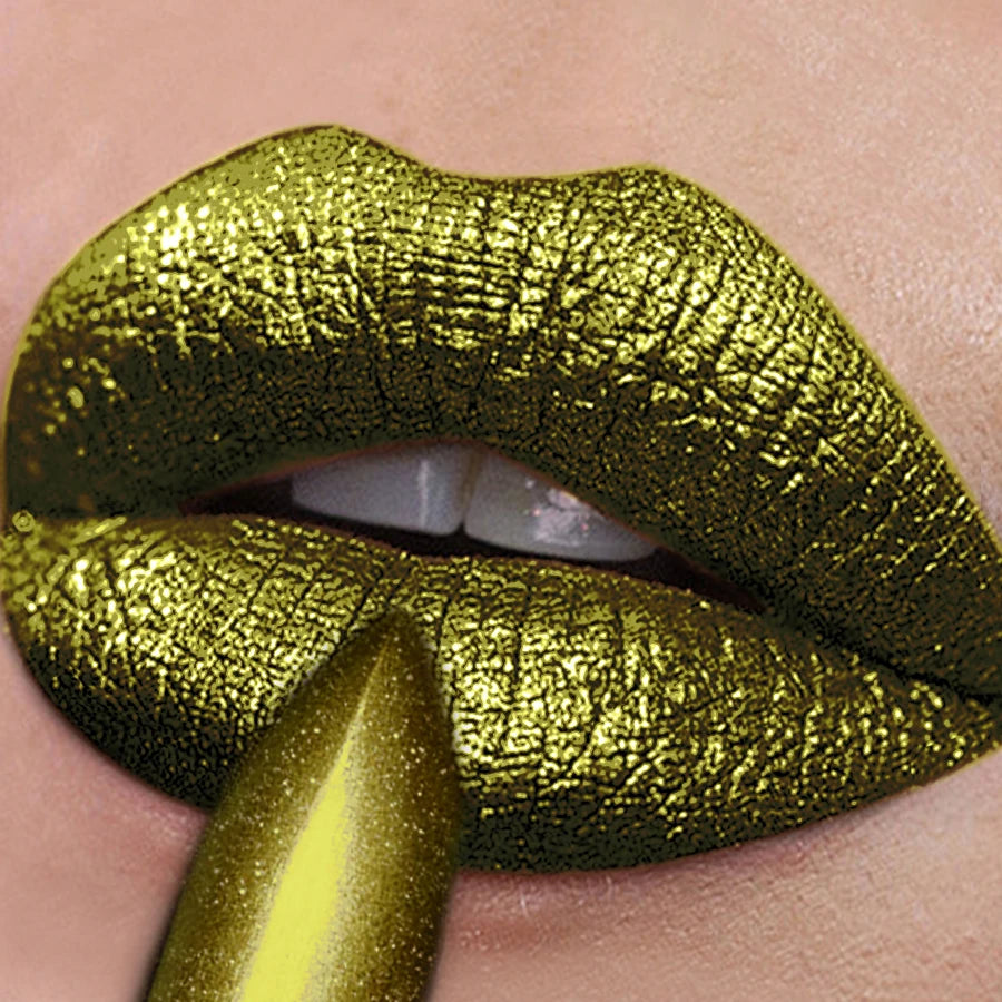Smoky Green Lipstick Pen Waterproof Glitter Shimmer for Lip Korean Makeup Gifts Cosmetics Lip Tint for Women Lip Glaze Beauty
