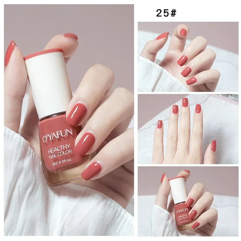 Matte Waterproof No-bake Nail Polish Nail Art Tearable Quick Dry Normal Without Lamp Nail Polish Glitter Sequins UV Varnish
