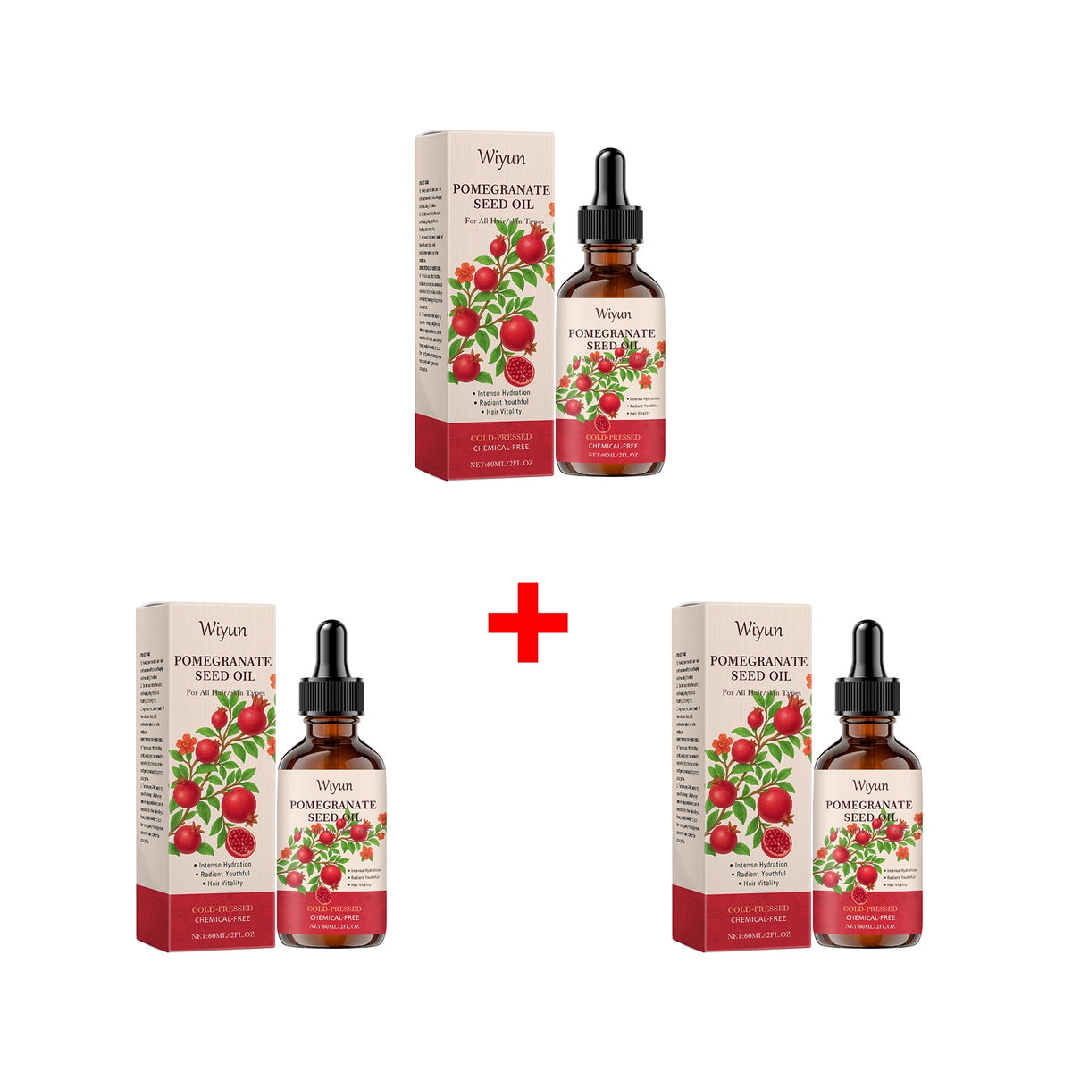 Pomegranate Seed Oil for Hair Skin Care Nourishing Scalp Increase Skin Elasticity Reduce Dryness Smoothing Cold-Pressed Body Oil