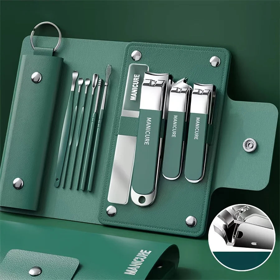 Professional 7/10/12/18 Piece Nail Care Kit Stainless Steel Manicure & Pedicure Set Nail Clipper Set with Travel Case