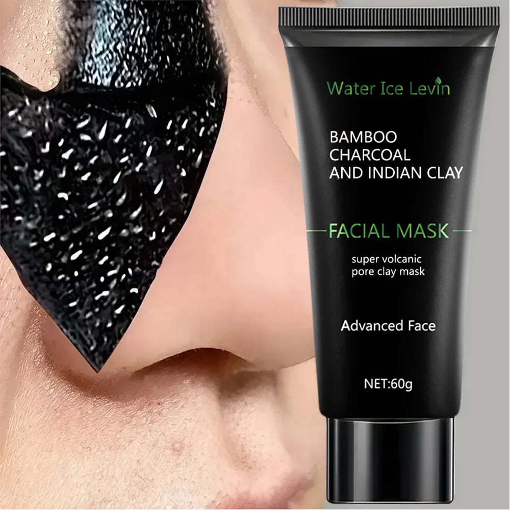 Bamboo Charcoal Black Mask, Deeply Moisturizing, Deep Cleansing and Oil Control, Absorbs Dirt, Bids Farewell to Rough Skin, Makes Skin More Delicate, Anti-Stretch Mask, Suitable for Both Men and Women
