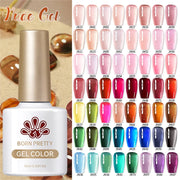BORN PRETTY 10ml Translucent Color Gel Polish Jelly Nude Autumn Jelly Amber Semi Permanent UV Gel Nail Art Soak Off Gel Varnish