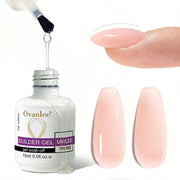 15ML 8 In 1 Nude Builder Gel for Apex Building Extension & Thin Nail Strengthener, UV LED Lamp Required