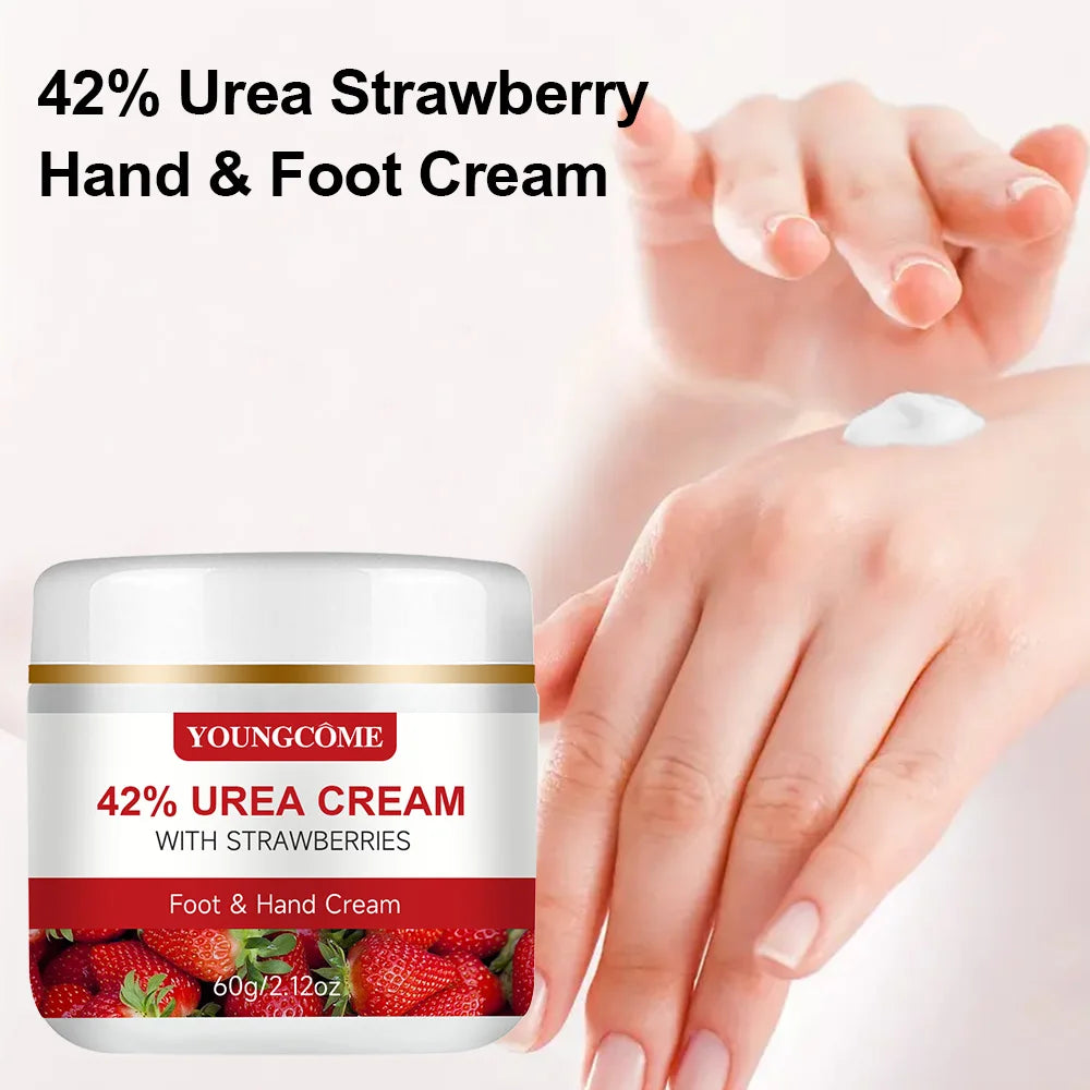42% Urea Strawberry Hand and Foot Cream,moisturizes Andsmooths Your Hands and Feet Suitable for Men and Women of All Skin Types