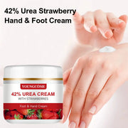 42% Urea Strawberry Hand and Foot Cream,moisturizes Andsmooths Your Hands and Feet Suitable for Men and Women of All Skin Types