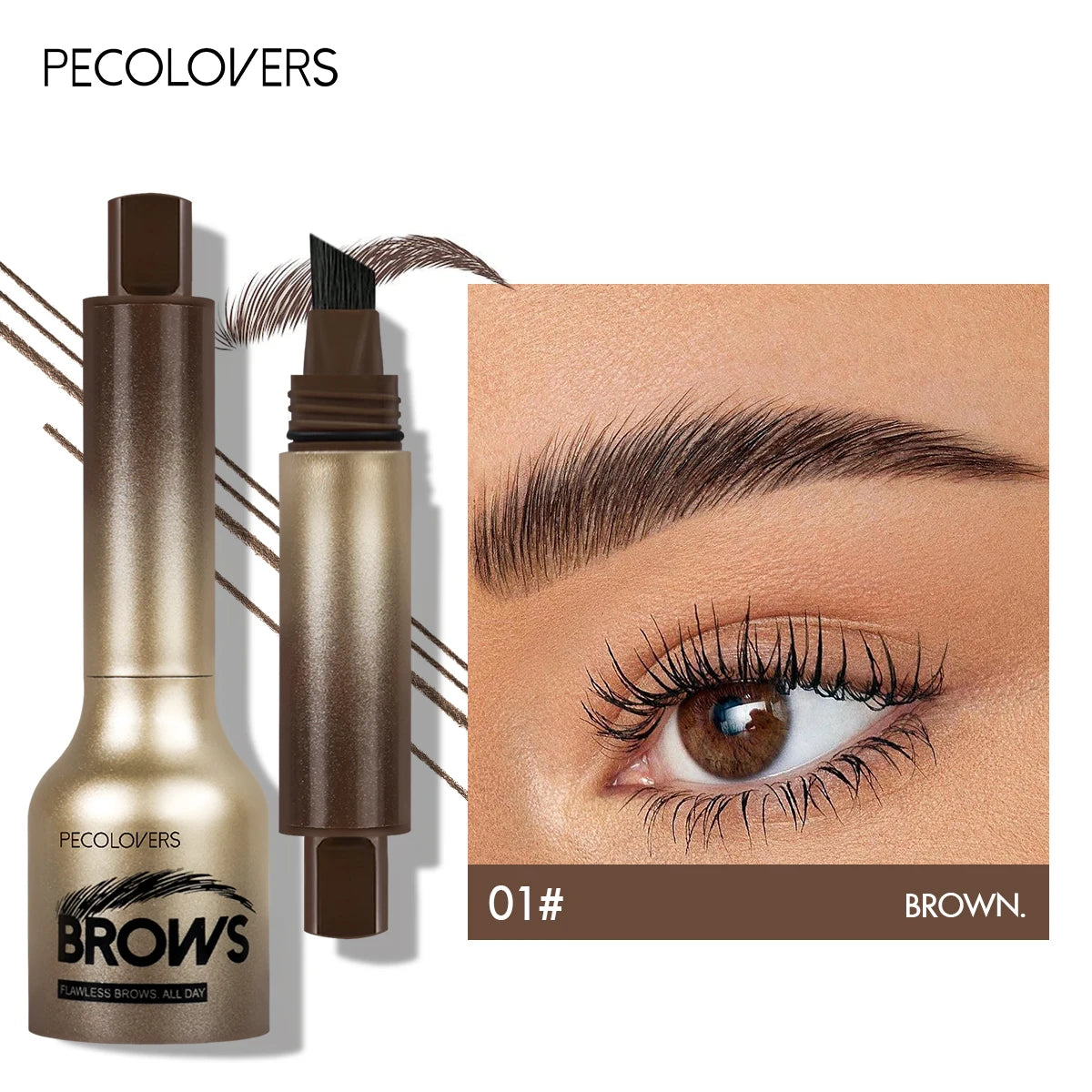 Waterproof Pressure Black Eyebrow Pencil Natural Three-dimensional Long-lasting Easy To Use Wild Eyebrow Pen Makeup Tools