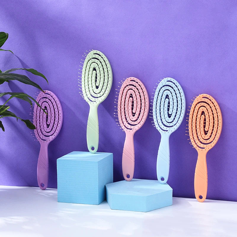 Relaxing Elastic Massage Comb Portable Hair Brush Massage Brush Brushes Head Combs Scalp Massage Brush Wet And Wavy Bundl