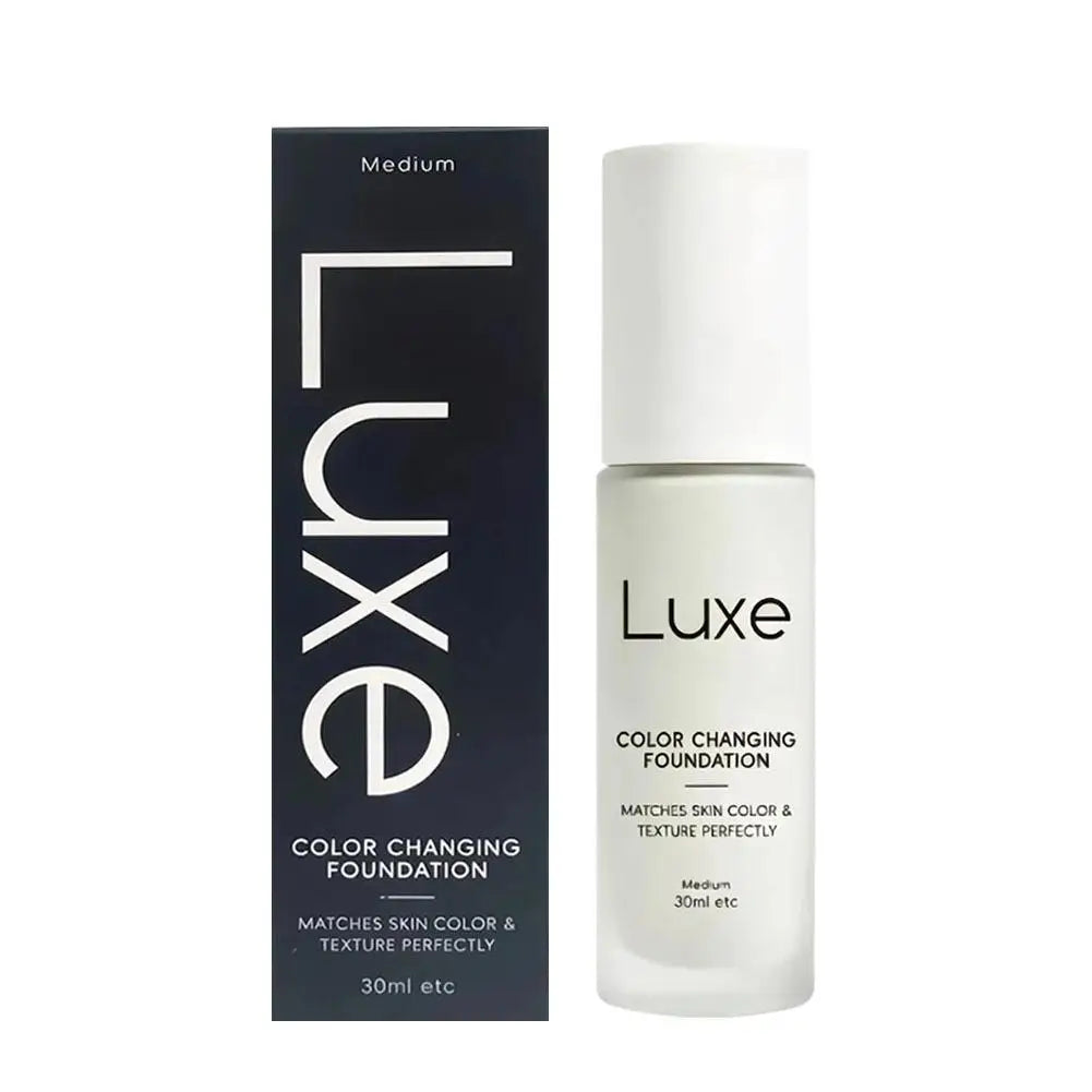 Luxe Color Changing Foundation Waterproof Sweat Proof Hydrating Tinted Sunscreen Matching Full Coverage Liquid Foundation