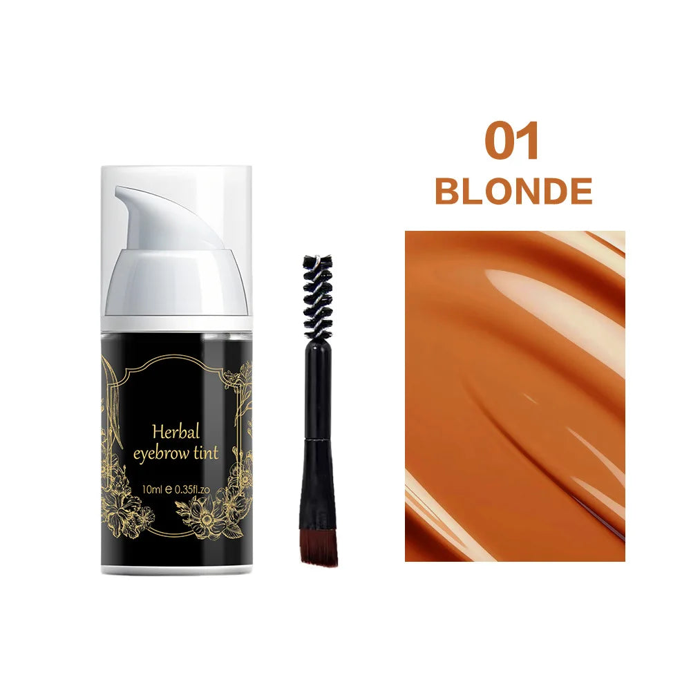 Waterproof Henna Brow Tint Kit Professional Salon Formula Long-Lasting Natural Eyebrow Dye Black&Brown Easy to Use at Home