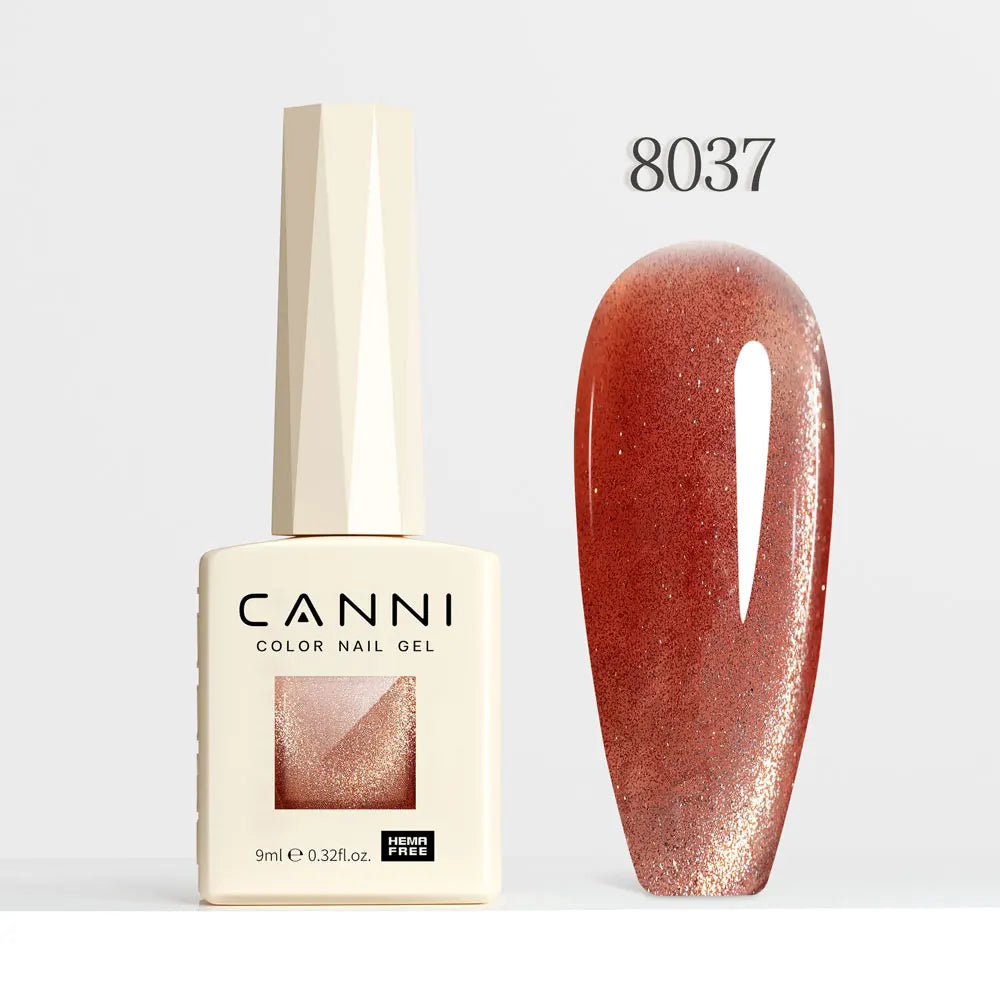 CANNI TPO/HEMA FREE Cat Eye Gel Nail Polish 9ml 48 Colors High Gloss UV-Removable Nail Art for Salon & DIY Manicure