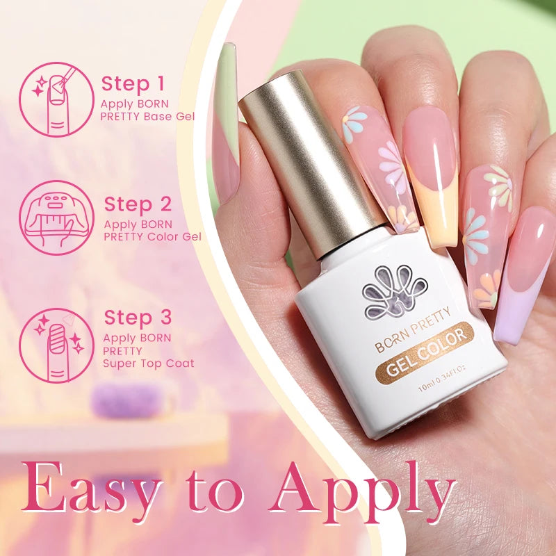 BORN PRETTY Sweet Spring Summer Color Gel Nail Polish 10ml Light Pink Green Yellow Long Lasting Varnis Semi Permanent For Nails