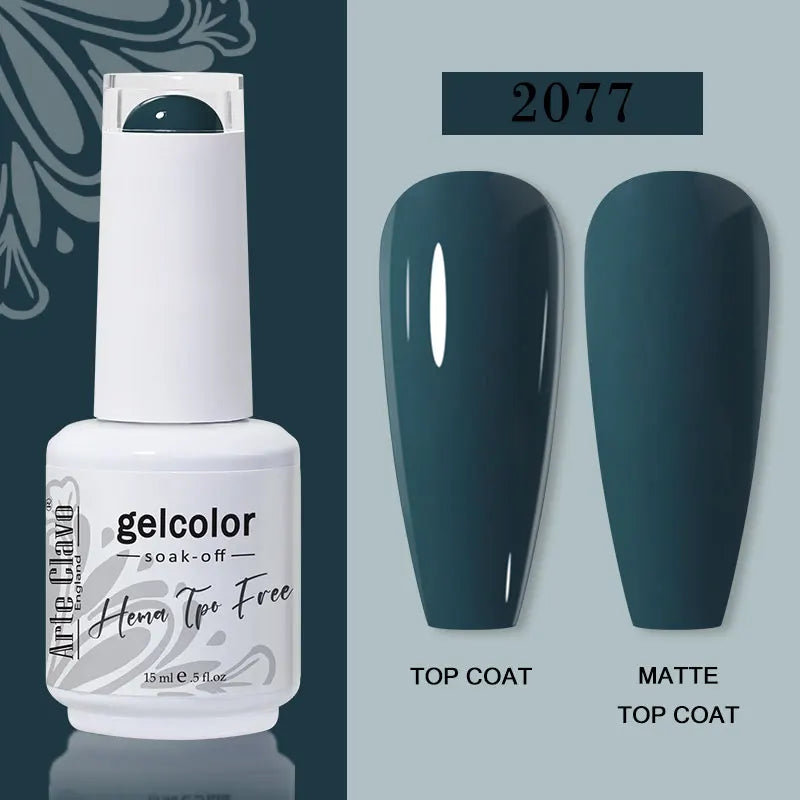 Arte Clavo 116Colors Gel Nail Polish 15ml Colorful Gel Semi Permanent Soak Off UV Gel Nail Art DIY Design Varnishe Nail Supplies