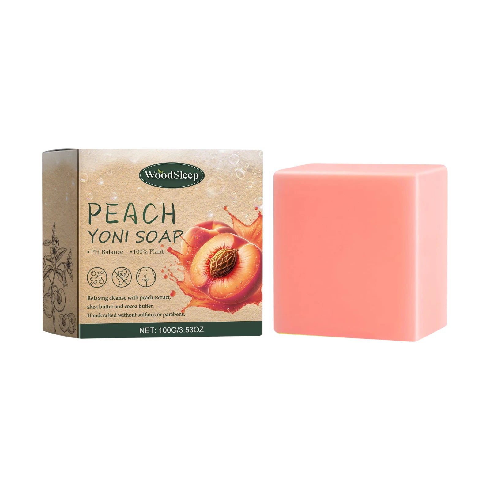 Female Wash Soap Yoni Bar Soap for Women Ph Balance Strawberry Remove Odor Deep Cleaning Moisturizing Private Parts Products