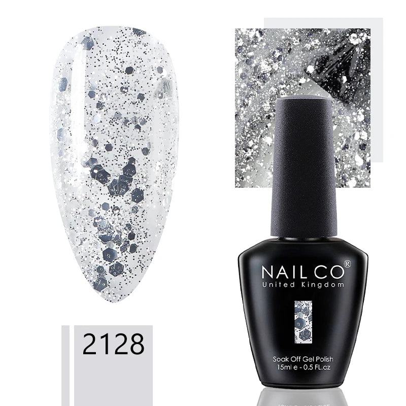 NAILCO 15ml Dark Gel Nail Polish Semi-permanent Varnish Hybrid UV Nails Art Glitter Colors Gel Polish Manicure Enamels For Nails