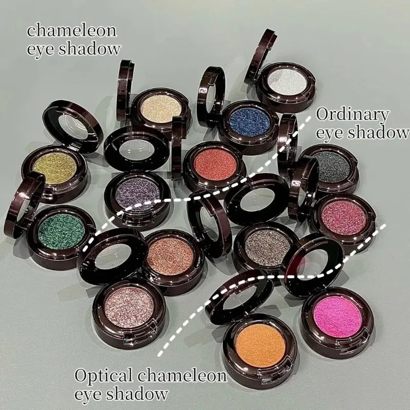 Metallic Glitter Eyeshadow Cream Chameleon Butterfly Green Shimmer Highlighter Pearlescent Eyeshadow Palette Sparkle Eyes Makeup