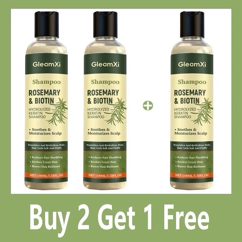 Rosemary Hair Regrowth Shampoo Thickening & Strengthening Shampoo with Hydrolyzed Keratin for Thinning Hair & Hair Loss