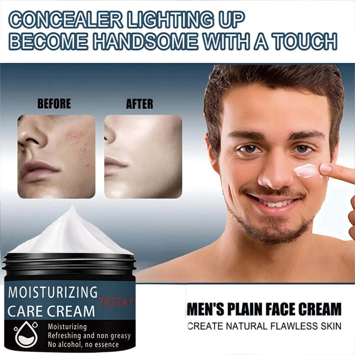 Face Cream Oil Control Men Lift Anti-Wrinkle Firming Shrink Pore Acne Day Cream Moisturizing Whitening