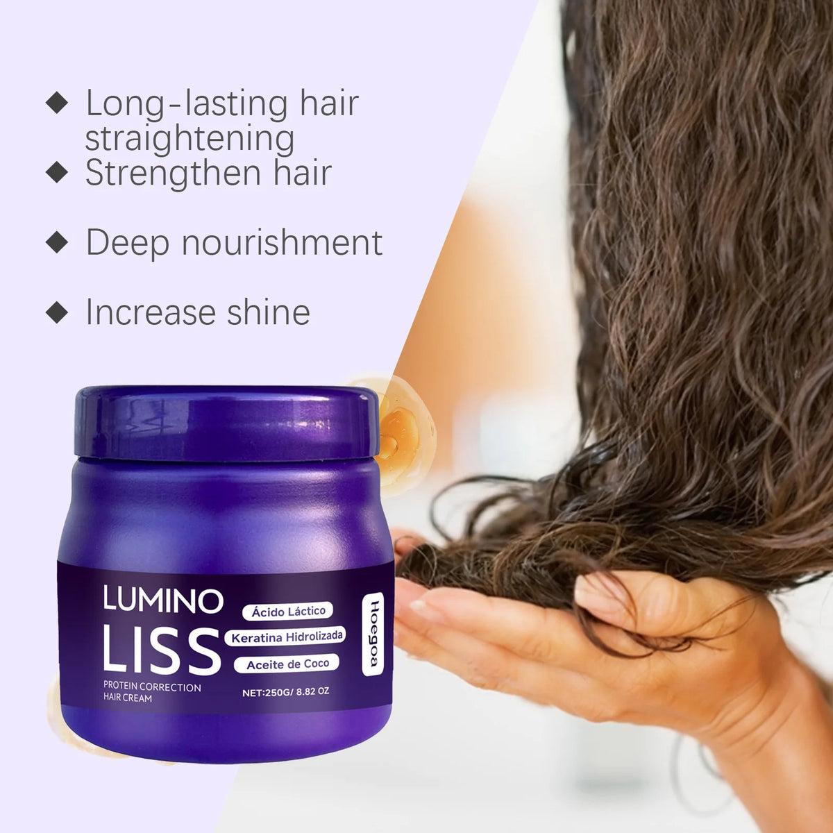 Protein Straightening Cream Deep Repair Conditioner Smoothing Nourishing Improving Frizz Hair Creating Silky Smooth Hair Cream