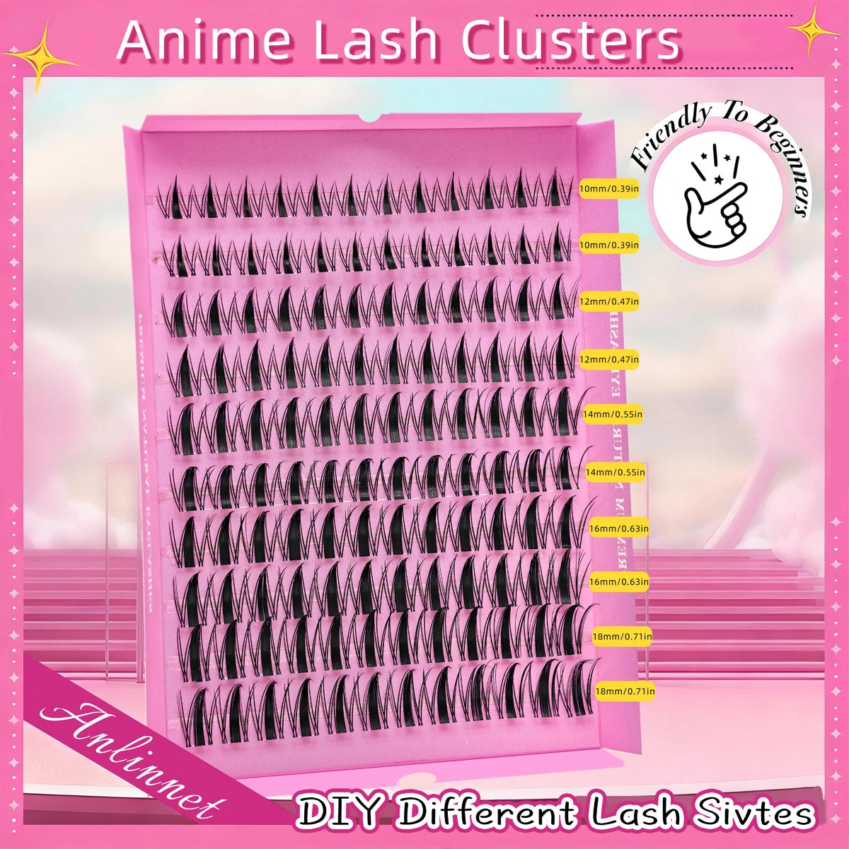 120 Cluster Individual Lash Clusters 6D Eyelashes 10-18mm Natural Look Manga Lashes Long-lasting False Eyelashes for Women Eyes