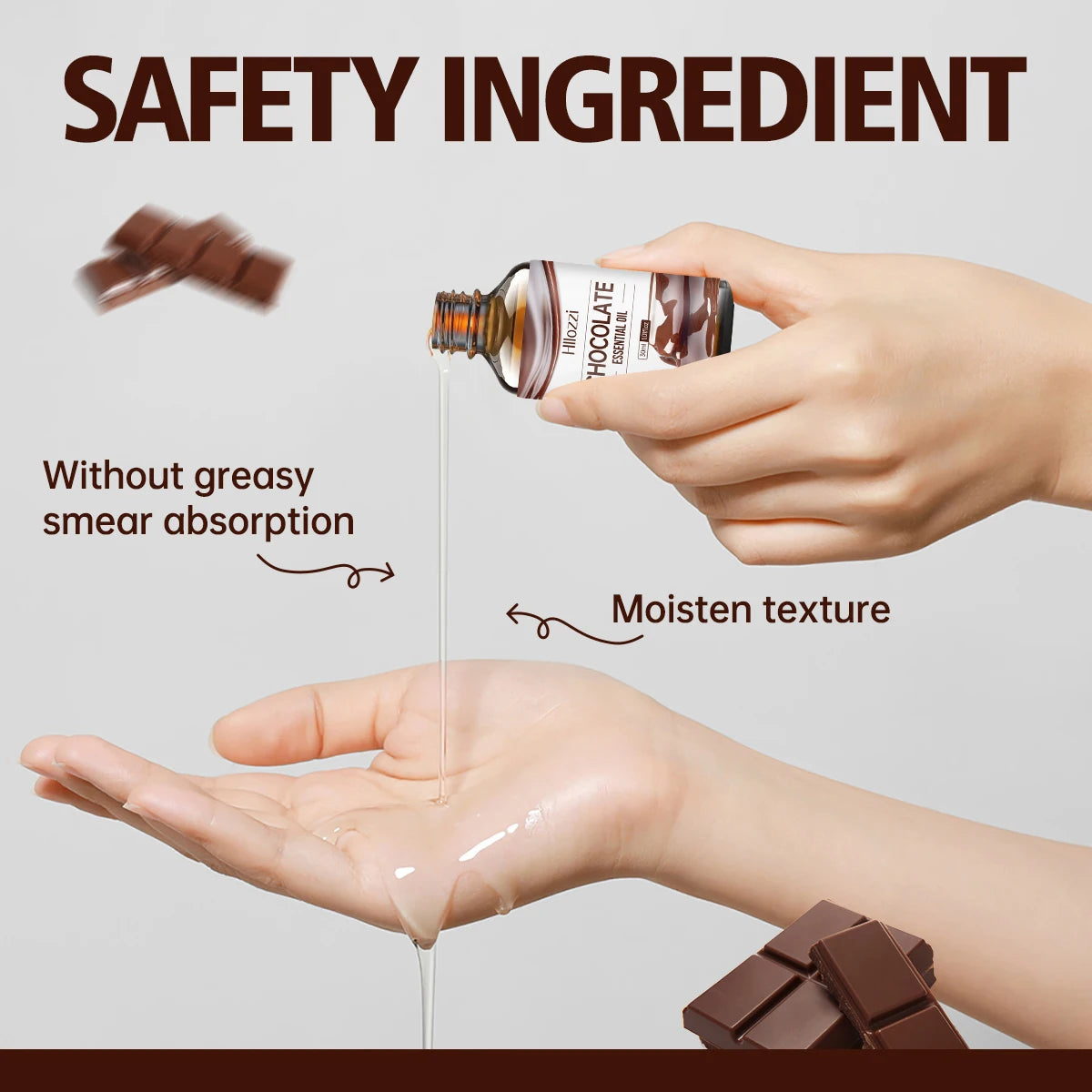 Chocolate essential oil，suitable for humidifiers, air fresheners, candle making, long-lasting fragrance, suitable for all skin.