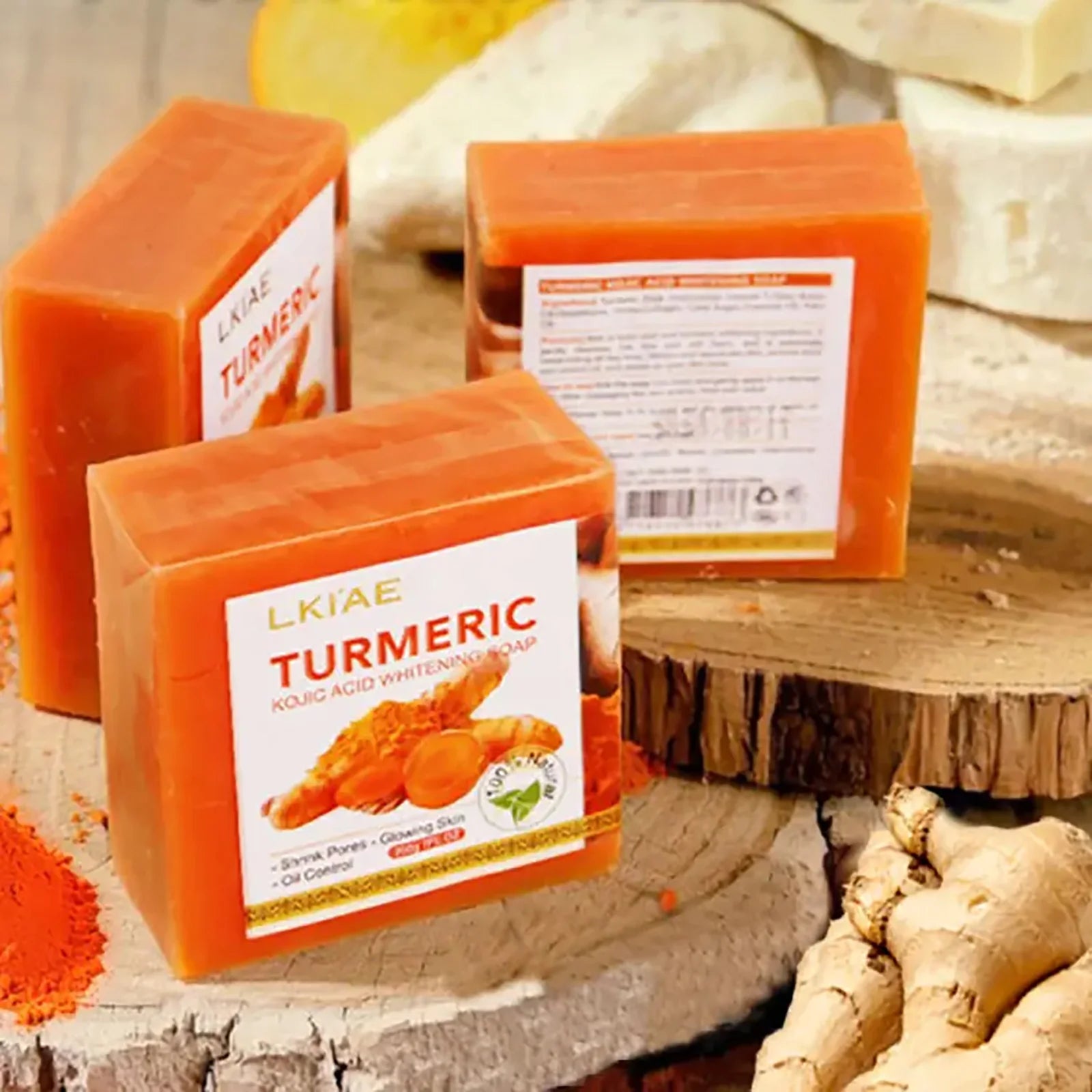 Natural Turmeric Whitening Body Wash, Deeply Clean Skin, Remove Dark Spot, Pimple, Acne, Smooth Skin, For Face & Body Soap Bar