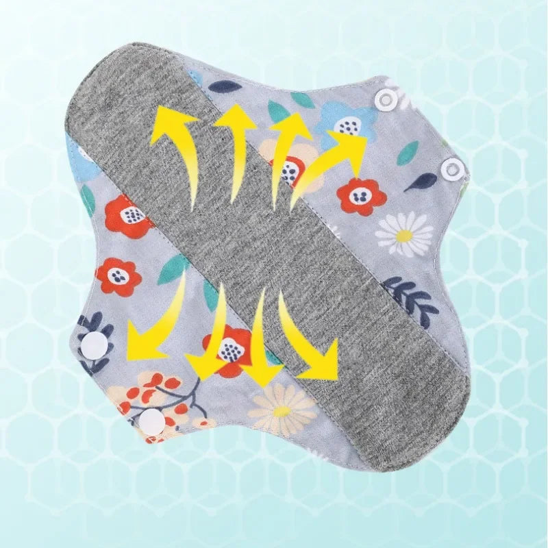 Graphene Cotton Antibacterial Pad, Pure Cotton Washable Sanitary Napkin, Leak Proof and Urine Proof Underwear Pad, Reusable